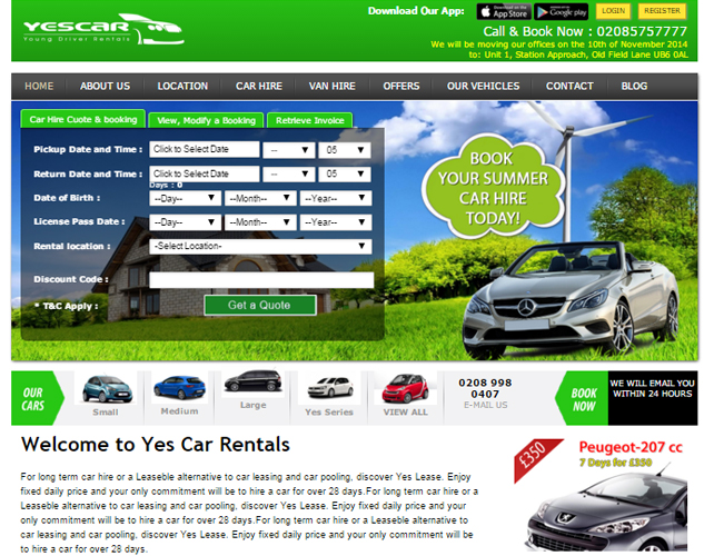 Car Rental Web Design